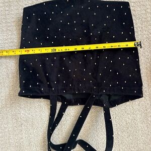 Black Tote Bag with Gold Dots